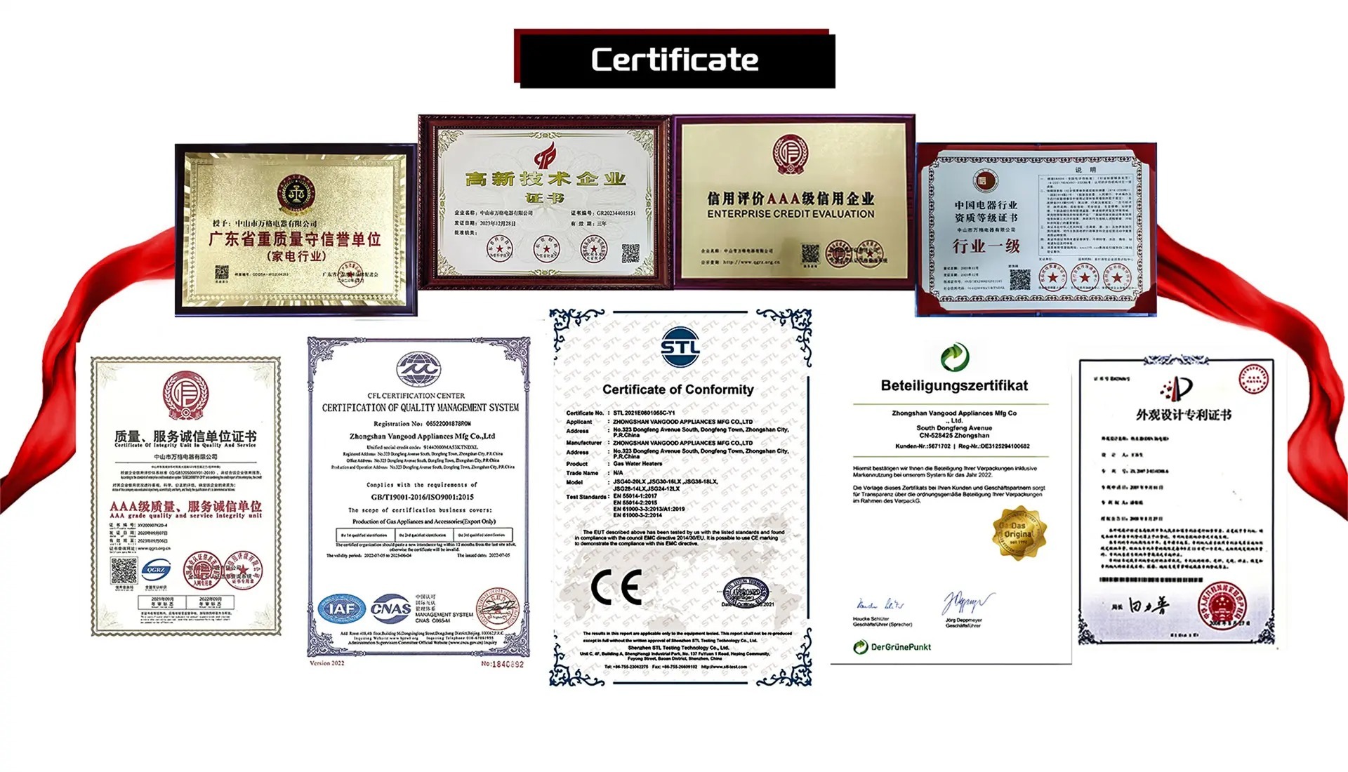 গুণ অভ্যন্তরীণ গ্যাস ওয়াটার হিটার কারখানা