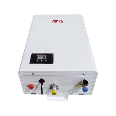 সাদা ১৬ লিটার ডিজিটাল থার্মোস্ট্যাটিক গ্যাস ওয়াটার হিটার সিঙ্গেল ফ্লু শক্তি সাশ্রয়ী নীরব অপারেশন